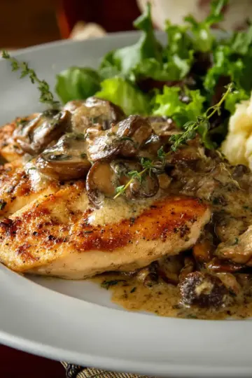 Herbed Chicken with Mushroom Sauce