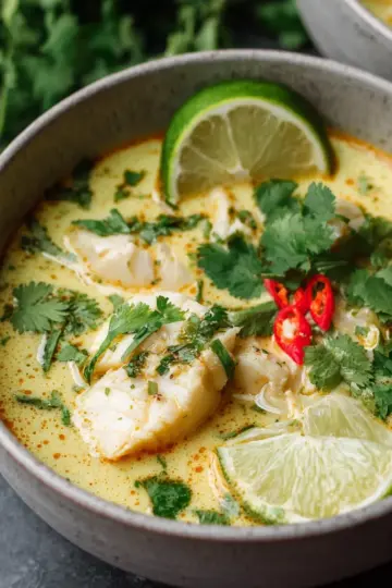 Easy Coconut Lime Fish Soup