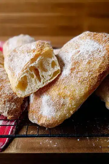 No Knead Ciabatta Bread