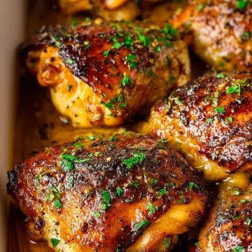 Easy Baked Honey Mustard Chicken Thighs