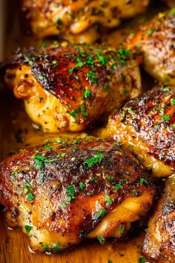 Easy Baked Honey Mustard Chicken Thighs