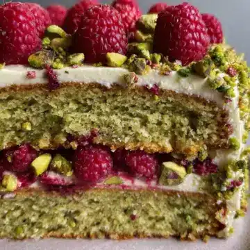 Pistachio Raspberry Cake