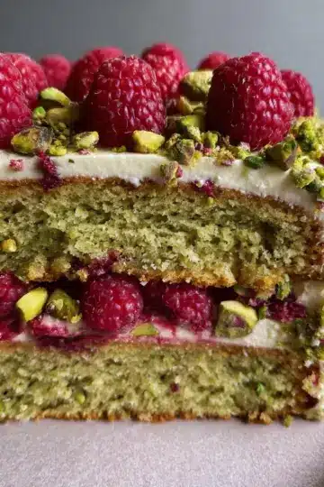 Pistachio Raspberry Cake