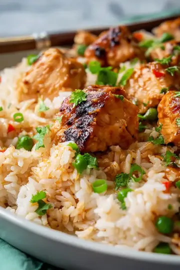 Homemade Bang Bang Chicken and Rice Bake