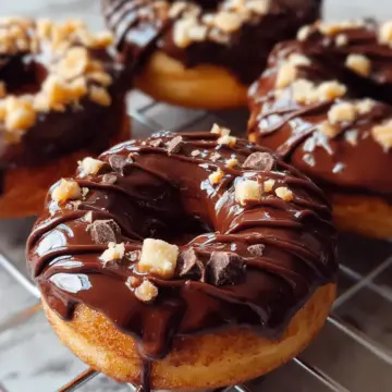 Banana Doughnuts with Chocolate Glaze