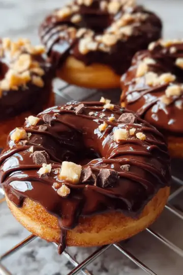 Banana Doughnuts with Chocolate Glaze