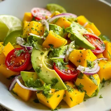 Avocado Mango Salad with Zesty Lime Dressing Recipe