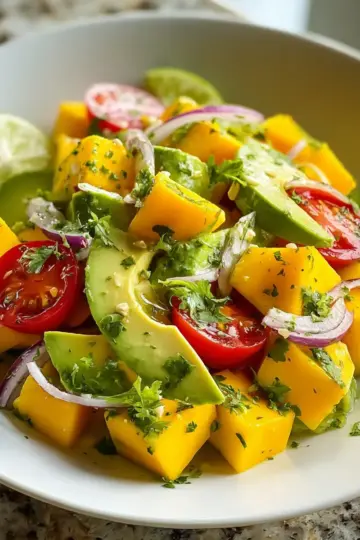 Avocado Mango Salad with Zesty Lime Dressing Recipe