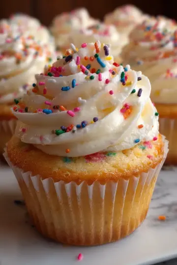 Simple Funfetti-Style Cupcakes
