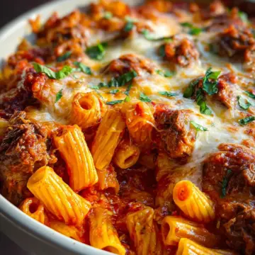 Viral Chuck Roast Pasta Bake with Rich Tomato Sauce Recipe