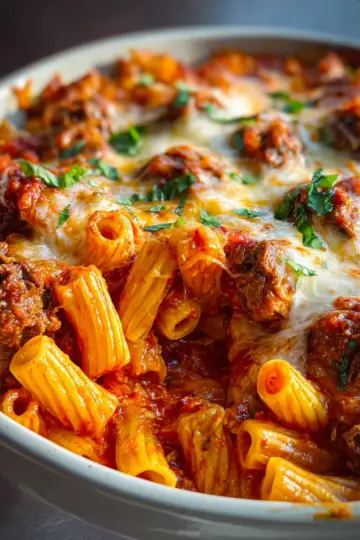Viral Chuck Roast Pasta Bake with Rich Tomato Sauce Recipe