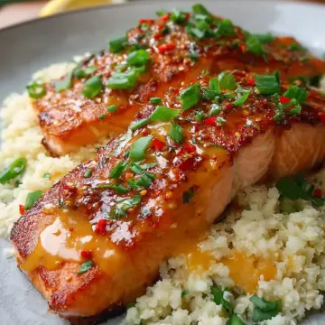 30-Minute Bang Bang Salmon with Cauliflower Rice