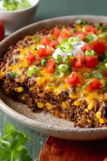 Irresistible Mexican Hamburger Casserole