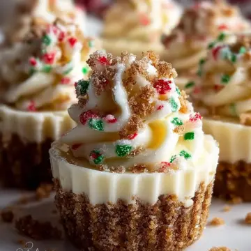 No Bake Christmas Mini Cheesecakes