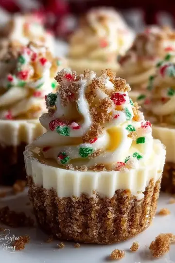No Bake Christmas Mini Cheesecakes