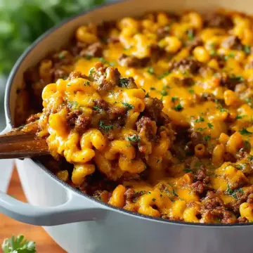 Cheesy One Pot Hamburger Casserole