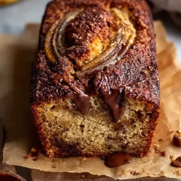 Tasty Nutella Stuffed Banana Bread