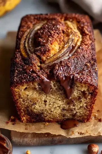 Tasty Nutella Stuffed Banana Bread