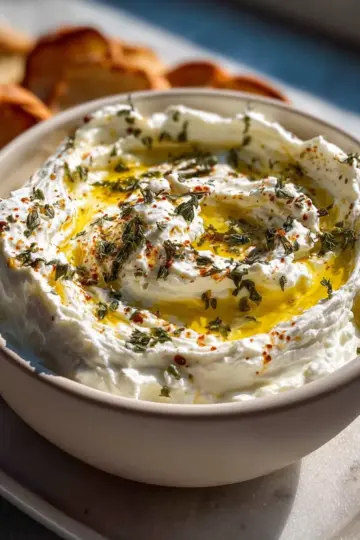 The Ultimate 5-Minute Creamy Garlic Whipped Feta Dip
