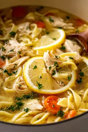 Best Chicken Noodle Soup with Lemon