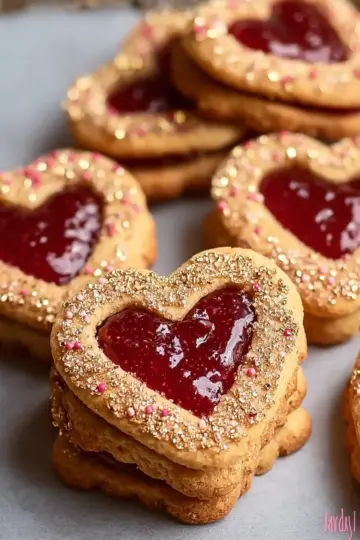 Sweet Heart Jam Cookies
