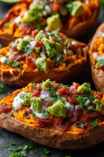 Easy Loaded Sweet Potato Boats for a Flavor-Packed Dinner