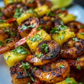 Grilled Shrimp Pineapple Skewers