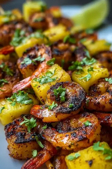 Grilled Shrimp Pineapple Skewers