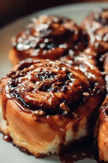 Chocolate Caramel Cinnamon Rolls