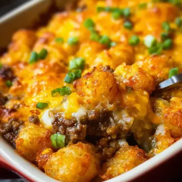 Cowboy Tater Tot Casserole – Cheesy Beef and Spicy Jalapeño Bake