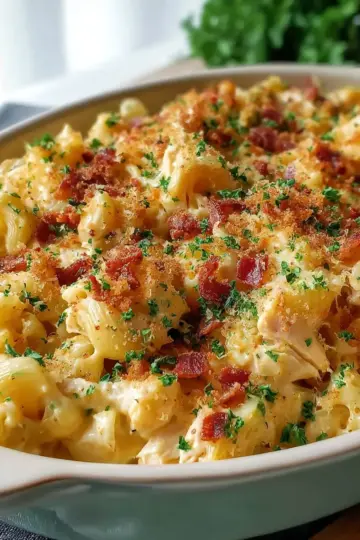 Easy Crack Chicken Mac and Cheese